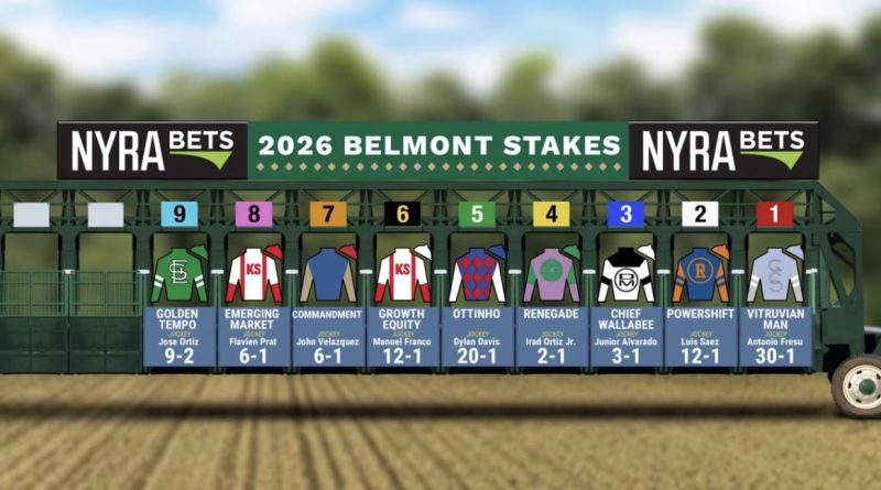 Listo el partidor del Belmont Stakes 2026