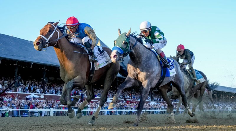LEADING CHANGE  mantiene su invicto en el Travers Stakes