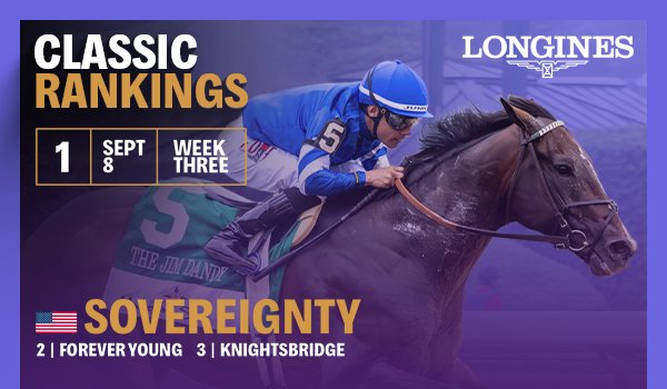 SOVEREIGNTY lidera por tercera semana el Ranking de la Breeders’ Cup Classic