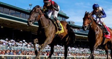 EVANESCENCE se impone en el Thoroughbred Club of America Stakes