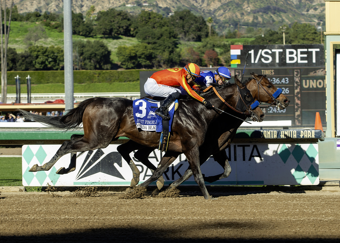 NYSOS se impone por la mínima en el Laffit Pincay Jr. Stakes