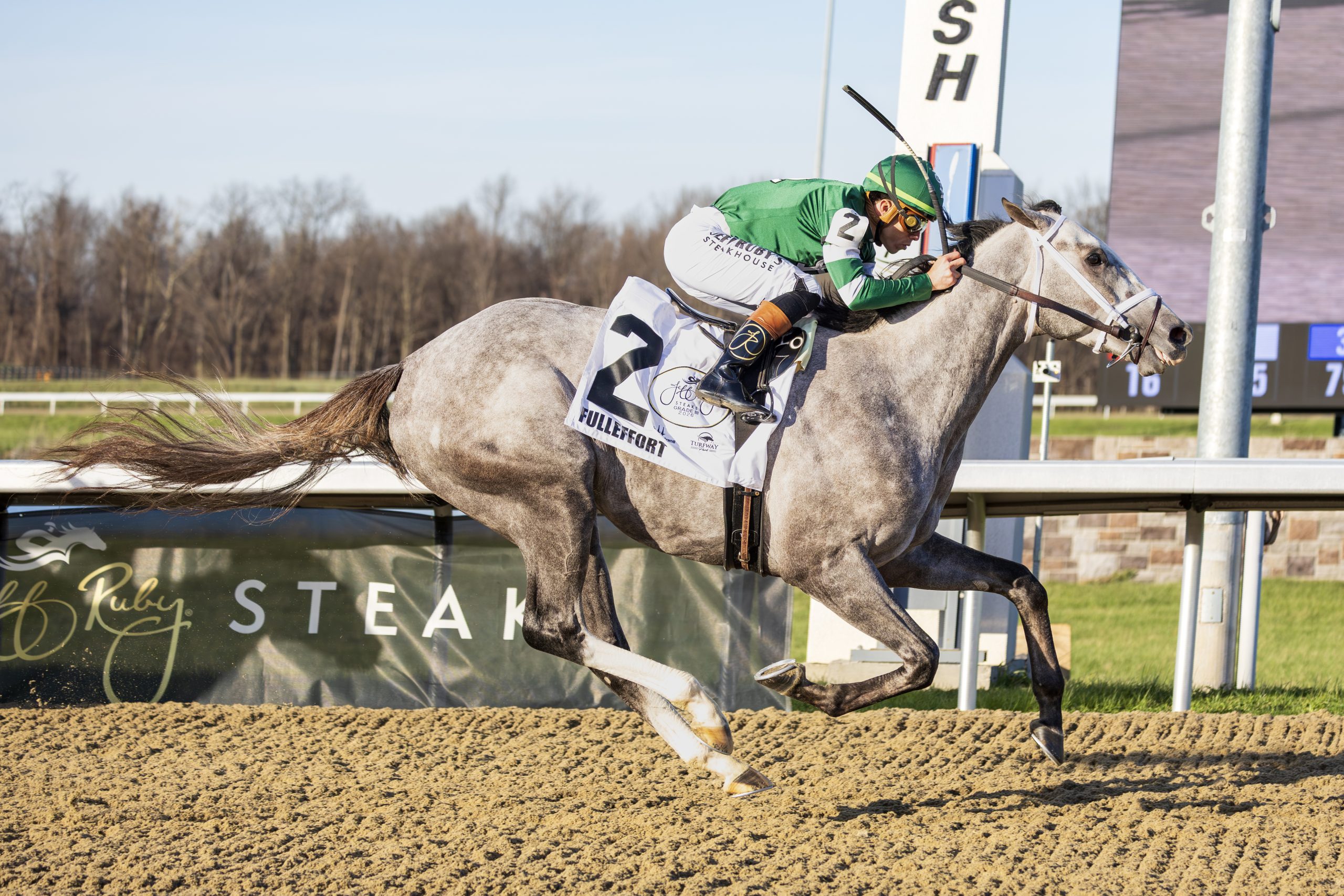 FULLEFORT responde con Irad Ortiz Jr. en el Jeff Rubi Steeaks Stakes