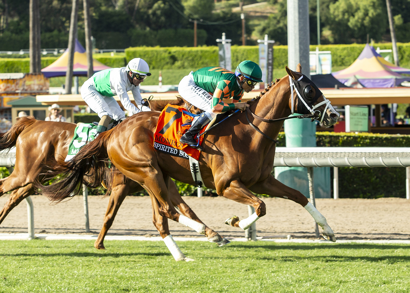 SPIRITED BOSS sorpende en el Monrovia Stakes